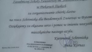 „Pomóżmy bezdomnym zwierzętom”